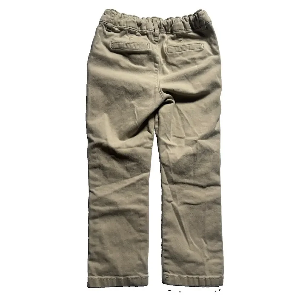 The Children’s Place Girls Khaki Uniform Pants 4T Stretch Adjustable Waist
